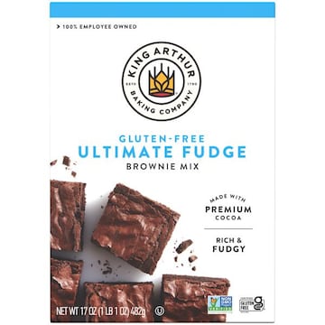 King Arthur Baking Company Gluten Free Fudge Brownie Mix, Certified Gluten-Free, Non-GMO Project Verified, Certified Kosher, 17 Oz