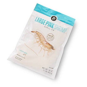 Publix Florida Pink Shrimp, Large, 26/30 Shrimp/Lb, Wild, Sustainable, Frozen
