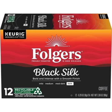 Folgers Coffee, Dark, Black Silk, K-Cup Pods