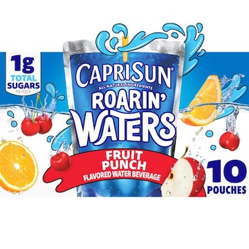 Capri Sun Roarin' Waters Fruit Punch Wave Naturally Flavored Water Beverage