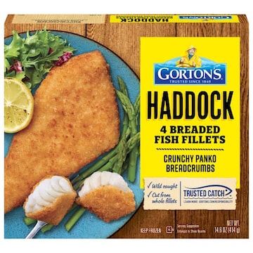 Gorton's Fish Fillets, Breaded, Haddock
