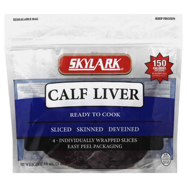 Skylark Calf Liver, Skinned, Deveined, Sliced Publix Super Markets