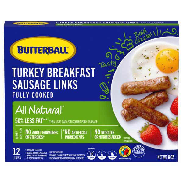 Butterball All Natural Turkey Breakfast Sausage Links Publix Super