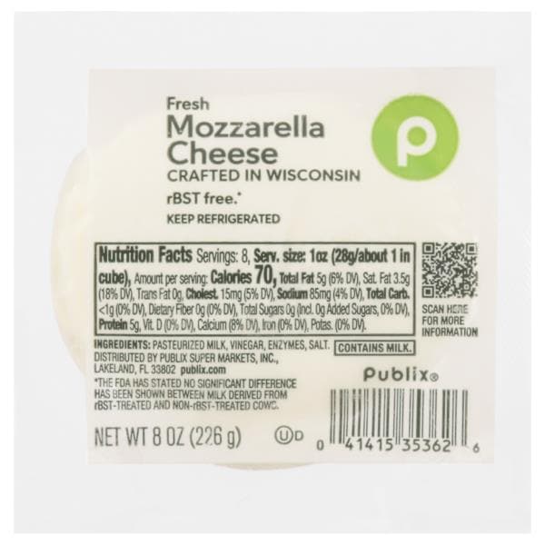 Publix Deli Fresh Mozzarella Cheese Publix Super Markets