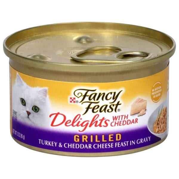 Fancy Feast Gourmet Cat Food, Turkey & Cheddar Cheese Feast in Gravy