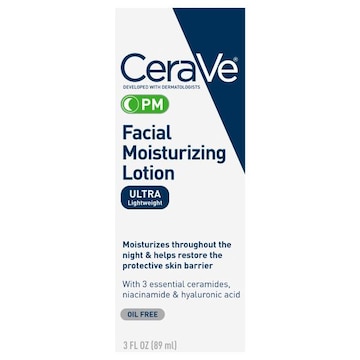 CeraVe PM Oil Free Ultra Lightweight Facial Moisturizing Lotion