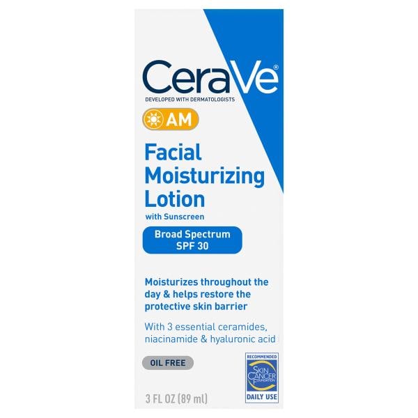 CeraVe AM Oil Free Broad Spectrum SPF 30 Facial Moisturizing