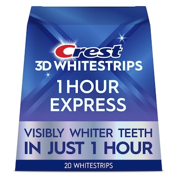 Crest 3D Whitestrips Dental Whitening Kit, 1 Hour Express