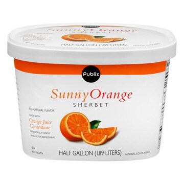 Publix Sherbet, Sunny Orange