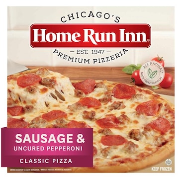 Home Run Inn Family Size Classic Frozen Sausage and Uncured Pepperoni Pizza