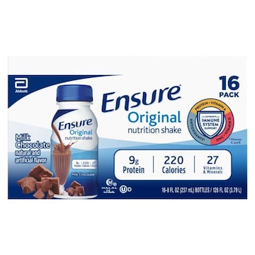 Ensure Nutrition Shake, Milk Chocolate, Original, 16 Pack