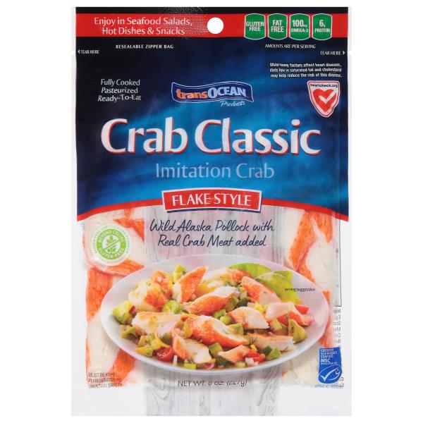 Trans Ocean Crab Classic Imitation Crab, Flake Style | Publix