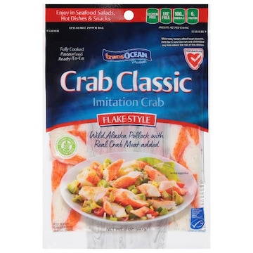 Trans Ocean  Crab Classic Imitation Crab, Flake Style