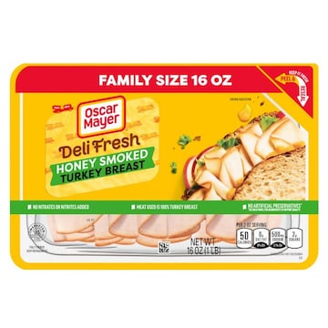 Oscar Mayer Deli Fresh Honey Smoked Turkey Breast Sliced Lunch Meat Family Size
