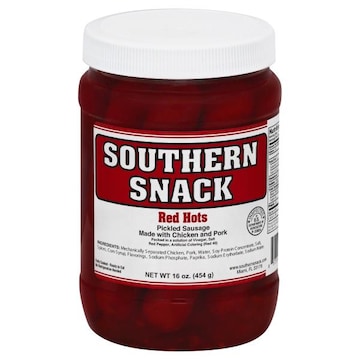 Southern Snack Pickled Sausage, Red Hots
