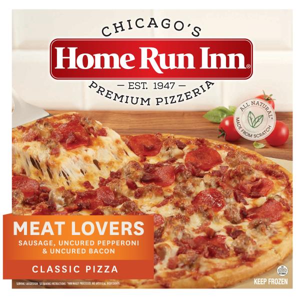 Home Run Inn Family Size Classic Frozen Meat Lovers Three Meat Pizza