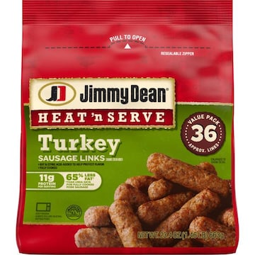 Jimmy Dean Heat 'N Serve Breakfast Turkey Sausage Links, 36 Count