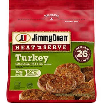 Jimmy Dean Heat 'n Serve Heat 'N Serve Breakfast Turkey Sausage Patties, 26 Count