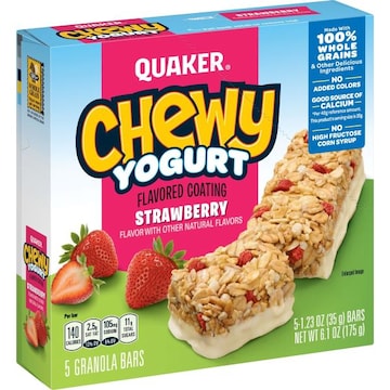 Quaker Chewy Quaker Chewy Yogurt Strawberry Granola Bars(5-1.23oz)6.1 Ounce 5 Bars Box