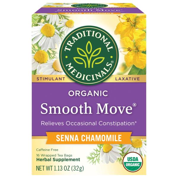 Traditional Medicinals Smooth Move Herbal Supplement, Organic, Senna  Chamomile, Tea Bags