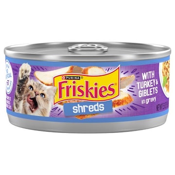 Friskies Cat Food, Shreds, with Turkey & Giblets in Gravy