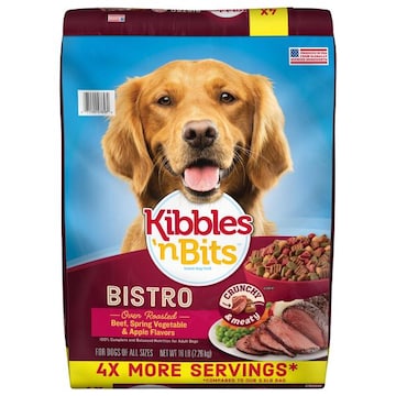 Kibbles 'n Bits Bistro Crunchy & Meaty Oven Roasted Beef, Spring Vegetable & Apple Flavors Dog Food