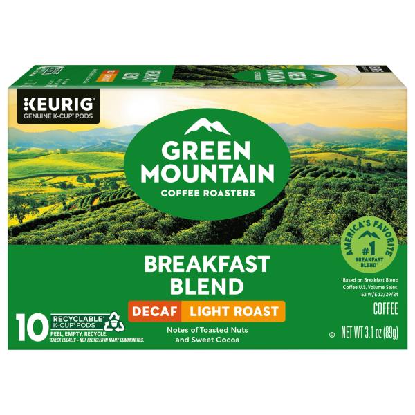 Green Mountain Coffee Roasters Decaf K-Cup Pods Light Roast