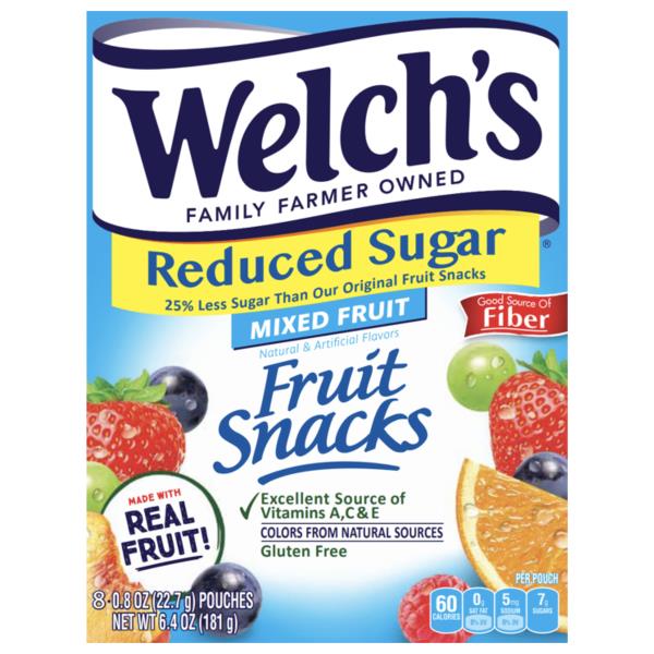 Welch's Reduced Sugar Mixed Fruit Fruit Snacks | Publix Super Markets
