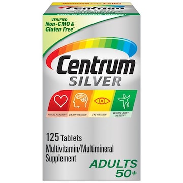 Centrum Silver Multivitamin for Adults 50 Plus, Multivitamin/Multimineral Supplement with Vitamin D3, B Vitamins, Calcium and Antioxidants, Gluten Free, Non-G