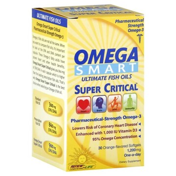 Renew Life Omegasmart, High Potency Fish Oils/Super Critical