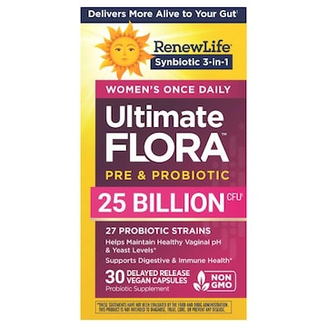 Renew Life Delayed Release Vegan Capsules Pre & Probiotic Ultimate Flora