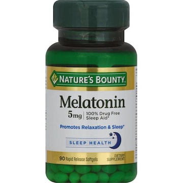 Nature's Bounty Melatonin, 5 mg, Rapid Release Softgels