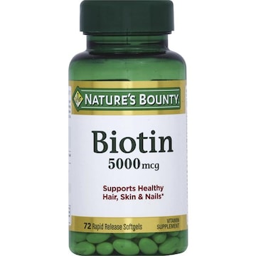 Nature's Bounty Biotin, 5000 mcg, Rapid Release Softgels