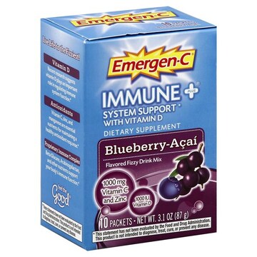 Emergen-C Flavored Fizzy Drink Mix, Immune Plus, Blueberry-Acai