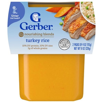 Gerber Sitter 2nd Foods Nourishing Blends Turkey Rice