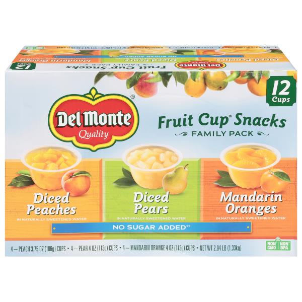 Del Monte Fruit Cup Snacks, Assorted, Family Pack Publix Super Markets