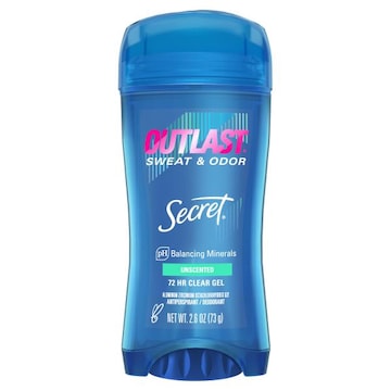 Secret Outlast Outlast Clear Gel Antiperspirant Deodorant for Women, Unscented 3.4 oz