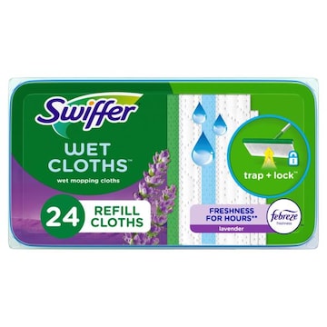 Swiffer Sweep + Mop, Wet Pads Refill, Floor Cleaner, Lavender, 24ct