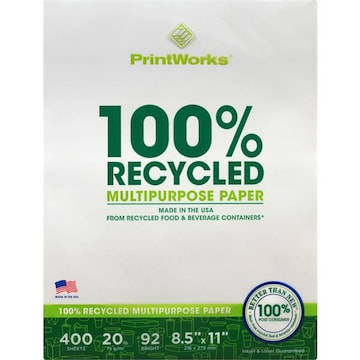 PrintWorks Multipurpose Paper, 100% Recycled