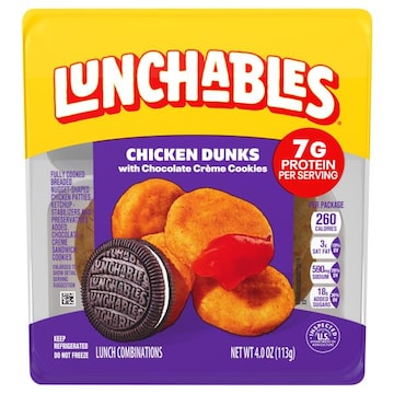 Lunchables Chicken Dunks with Chocolate Creme Cookies Lunch Combinations