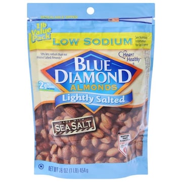 Blue Diamond Almonds Almonds, Lightly Salted, Low Sodium, Value Pack