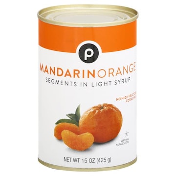 Publix Orange Segments, Mandarin, in Light Syrup