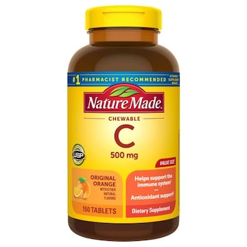 Nature Made Vitamin C, 500 mg, Chewable Tablets, Original Orange, Value Size