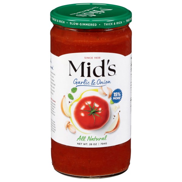 Mid's Pasta Sauce, Premium, Garlic & Onion Publix Super Markets