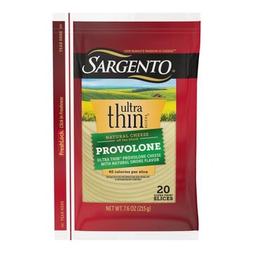 Sargento Ultra Thin Sargento® Provolone Natural Cheese with Natural Smoke Flavor Ultra Thin® Slices, 20 slices