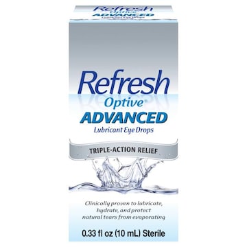 Refresh Optive Eye Drops, Lubricant, Advanced, Triple-Action Relief