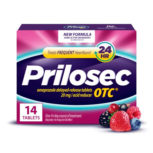 Prilosec OTC Acid Reducer Heartburn Relief, Omeprazole Tablets