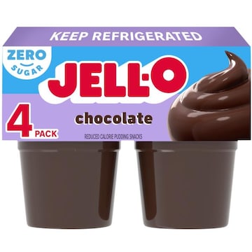 Jell-O Zero Sugar Chocolate Flavor Pudding Snack Cups