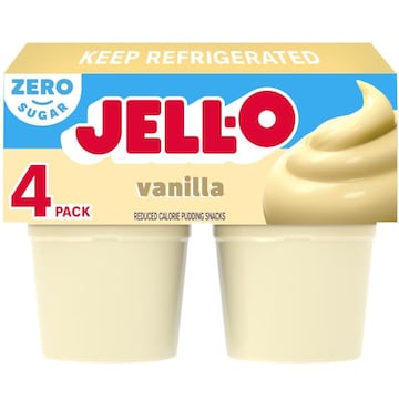 Jell-O Zero Sugar Vanilla Pudding Snack Cups