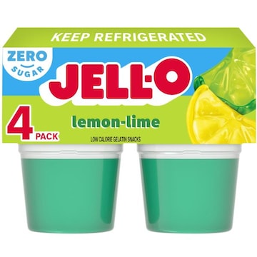 Jell-O Zero Sugar Lemon-Lime Flavor Gelatin Snack Cups